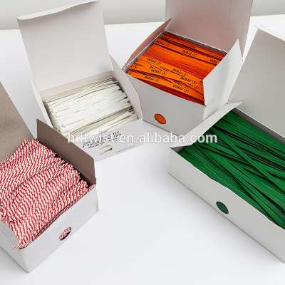 Factory Supplier Customized Color/ Size Pre-Cut paper twist tie