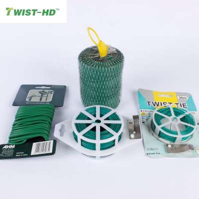 Hot sale plastic single wire garden clip tie/twist ties with cutter