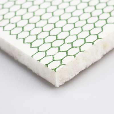 Green honeycomb pattern fireproof one-sided sponge carpet padding for decoration